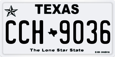 TX license plate CCH9036