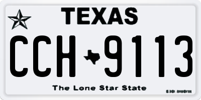 TX license plate CCH9113