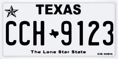 TX license plate CCH9123