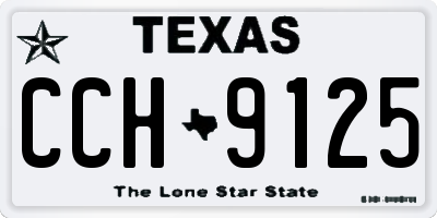 TX license plate CCH9125