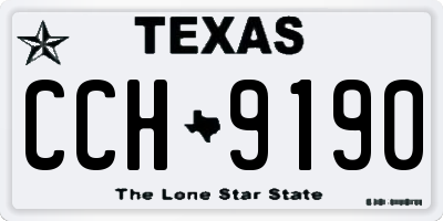 TX license plate CCH9190