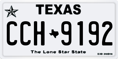 TX license plate CCH9192