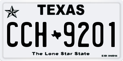 TX license plate CCH9201
