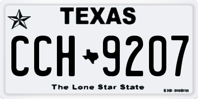 TX license plate CCH9207