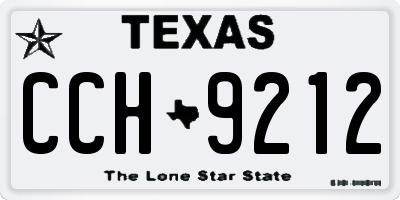 TX license plate CCH9212
