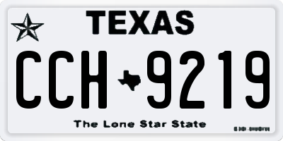 TX license plate CCH9219