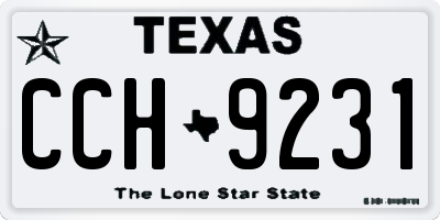 TX license plate CCH9231