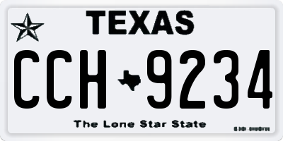 TX license plate CCH9234