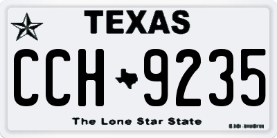 TX license plate CCH9235