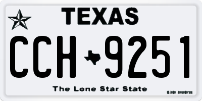 TX license plate CCH9251