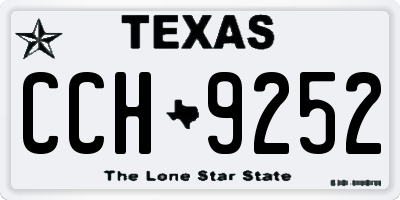 TX license plate CCH9252