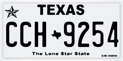 TX license plate CCH9254