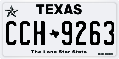 TX license plate CCH9263