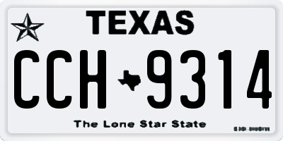 TX license plate CCH9314