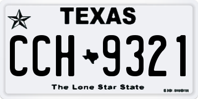 TX license plate CCH9321