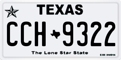 TX license plate CCH9322