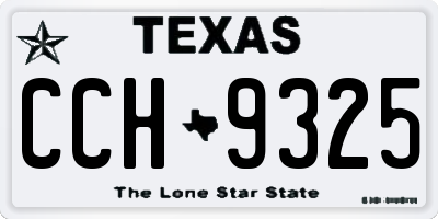 TX license plate CCH9325
