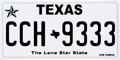 TX license plate CCH9333