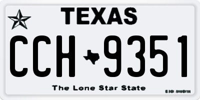 TX license plate CCH9351