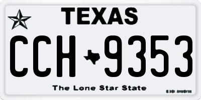 TX license plate CCH9353