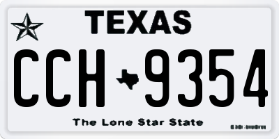 TX license plate CCH9354