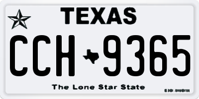 TX license plate CCH9365