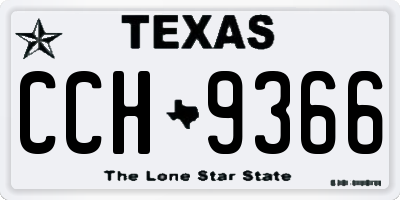 TX license plate CCH9366