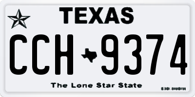 TX license plate CCH9374
