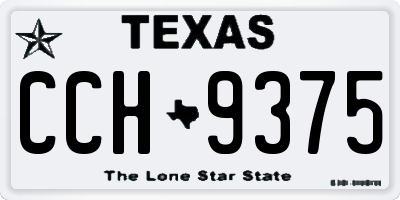 TX license plate CCH9375