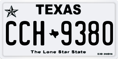 TX license plate CCH9380
