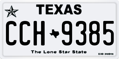 TX license plate CCH9385