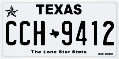 TX license plate CCH9412