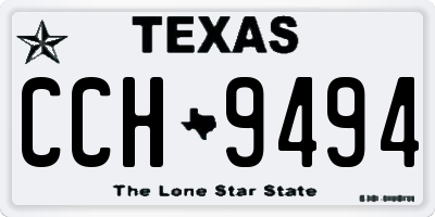 TX license plate CCH9494