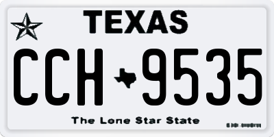 TX license plate CCH9535