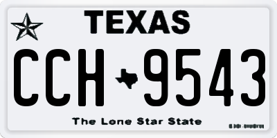 TX license plate CCH9543