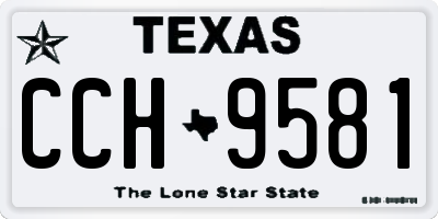 TX license plate CCH9581