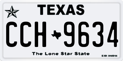 TX license plate CCH9634