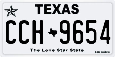 TX license plate CCH9654