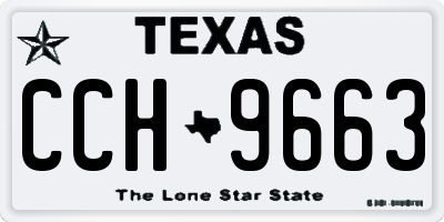 TX license plate CCH9663