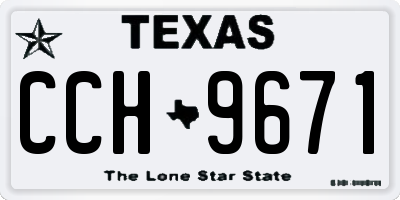 TX license plate CCH9671