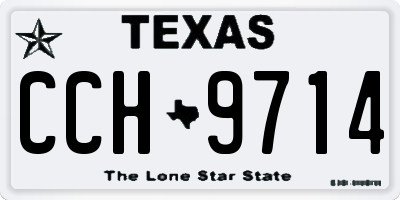TX license plate CCH9714