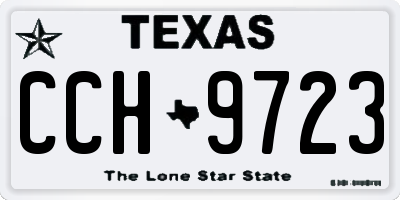 TX license plate CCH9723