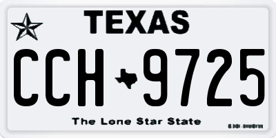 TX license plate CCH9725