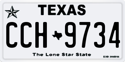 TX license plate CCH9734