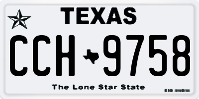 TX license plate CCH9758