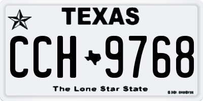 TX license plate CCH9768