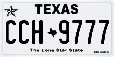 TX license plate CCH9777