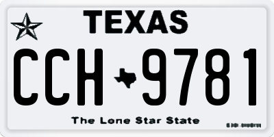 TX license plate CCH9781