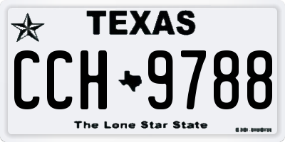 TX license plate CCH9788