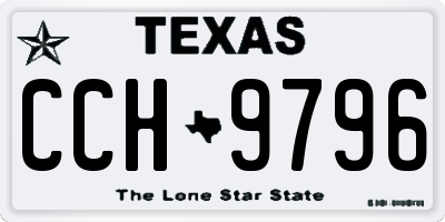 TX license plate CCH9796
